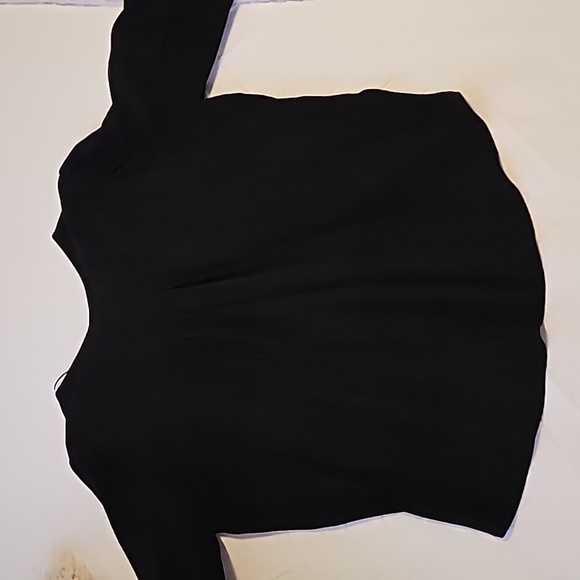 Free People Black Wrap Flowy Tunic Top Size L - Picture 6 of 7